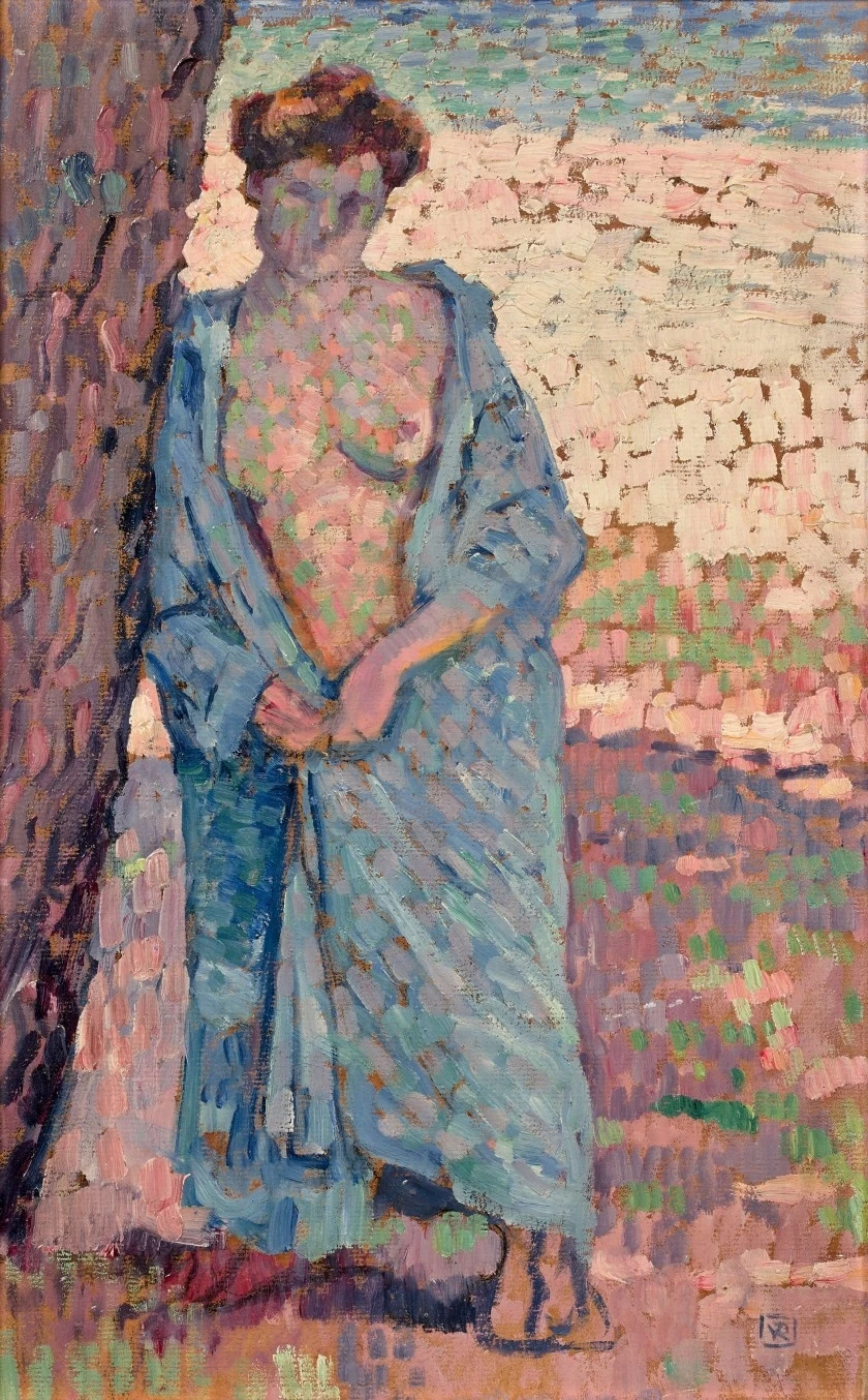 Giovane donna in accappatoio blu, 1905